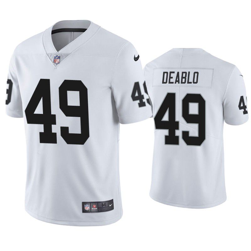 Men Oakland Raiders #49 Divine Deablo Nike White Limited NFL Jersey